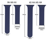 Carbon Fiber Magnetic Silver Buckle Watch Band, For Apple Watch 42mm, For Apple Watch 38mm