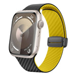 Carbon Fiber Magnetic Black Buckle Watch Band, For Apple Watch SE 40mm, For Apple Watch SE 44mm, For Apple Watch Series 6 40mm