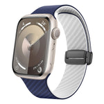 Carbon Fiber Magnetic Black Buckle Watch Band, For Apple Watch SE 40mm, For Apple Watch SE 44mm, For Apple Watch Series 6 40mm
