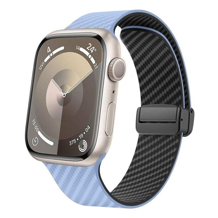 Carbon Fiber Magnetic Black Buckle Watch Band, For Apple Watch SE 40mm, For Apple Watch SE 44mm, For Apple Watch Series 6 40mm