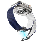 Carbon Fiber Magnetic Black Buckle Watch Band, For Apple Watch 42mm, For Apple Watch 38mm