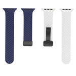 Carbon Fiber Magnetic Black Buckle Watch Band, For Apple Watch 42mm, For Apple Watch 38mm