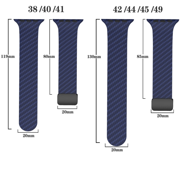 Carbon Fiber Magnetic Black Buckle Watch Band, For Apple Watch 42mm, For Apple Watch 38mm