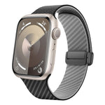 Carbon Fiber Magnetic Black Buckle Watch Band, For Apple Watch 42mm, For Apple Watch 38mm