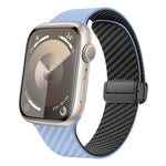 Carbon Fiber Magnetic Black Buckle Watch Band, For Apple Watch 42mm, For Apple Watch 38mm