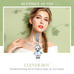S925 Sterling Silver Perfect Life Clever Boy Beads DIY Bracelet Necklace Accessories