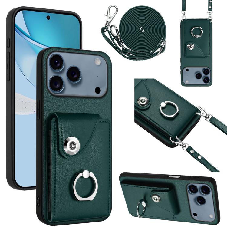 غطاء هاتف مع حامل حلقة وحقيبة بطاقات أورجانيك وحبل طويل، لجهاز iPhone 17e / 16e، لجهاز iPhone 17 Pro Max، لجهاز iPhone 17 Pro، لجهاز iPhone 17، لجهاز iPhone Air، لجهاز iPhone 16 Pro Max، لجهاز iPhone 16 Pro، لجهاز iPhone 16 Plus