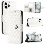 Rhombic Texture Flip Leather Phone Case with Lanyard, For iPhone 11, For iPhone 11 Pro, For iPhone XS / X, For iPhone XR, For iPhone XS Max, For iPhone 8 Plus / 7 Plus / 6s Plus