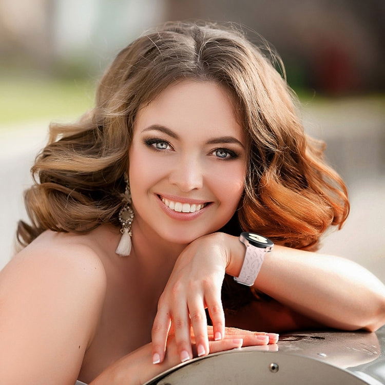 Leopard Print Embossed Silicone Watch Band, For Samsung Galaxy Watch 6