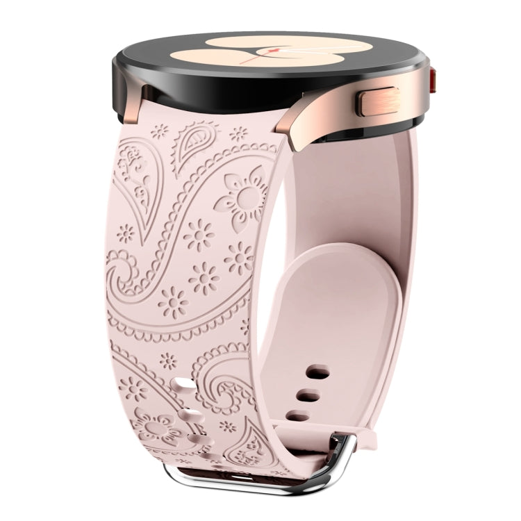Ethnic Style Flowers Embossed Silicone Watch Band, For Samsung Galaxy Watch 6