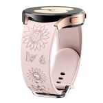 Sunflower Pattern Embossed Silicone Watch Band, For Samsung Galaxy Watch 6