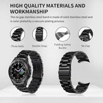 Three Bead Stainless Steel Metal Watch Band, For Samsung Galaxy Watch 6 / 5 / 4