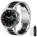 Three Bead Stainless Steel Metal Watch Band, For Samsung Galaxy Watch 6 / 5 / 4