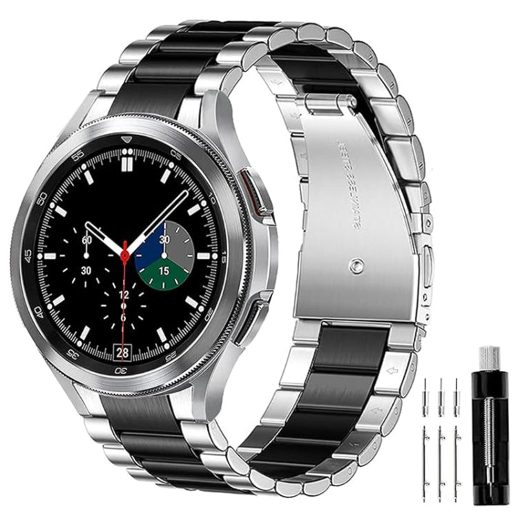 Three Bead Stainless Steel Metal Watch Band, For Samsung Galaxy Watch 6 / 5 / 4