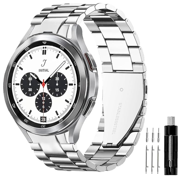 Three Bead Stainless Steel Metal Watch Band, For Samsung Galaxy Watch 6 / 5 / 4