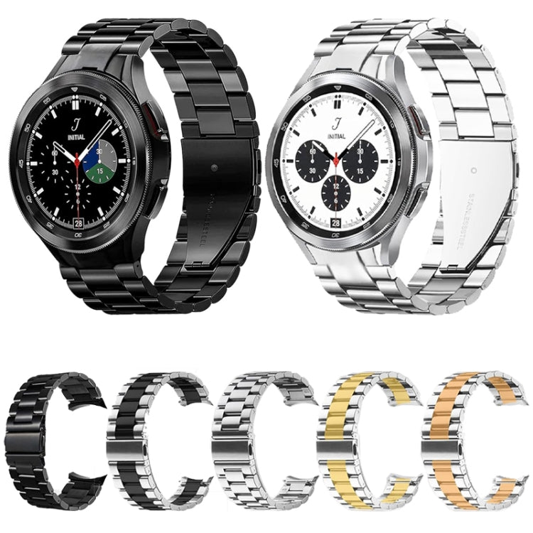 Three Bead Stainless Steel Metal Watch Band, For Samsung Galaxy Watch 6 / 5 / 4