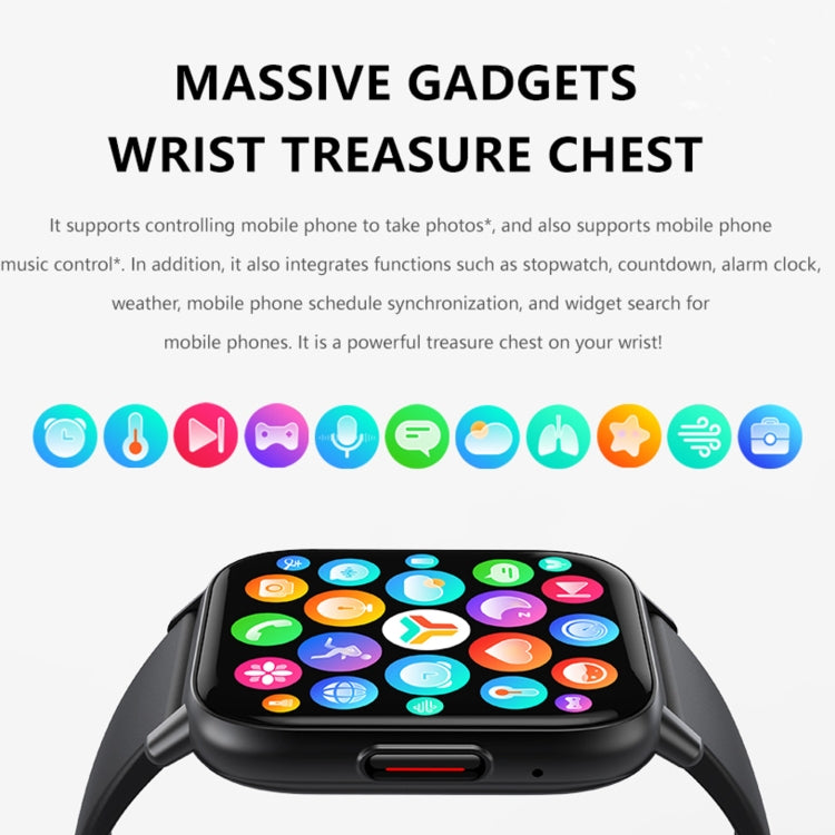 DM05 1,83 Zoll BT5.2 Smartwatch, unterstützt Schlafüberwachung / Herzfrequenzmessung / Blutsauerstoffmessung / Temperaturmessung / Blutzuckermessung / Blutdruckmessung