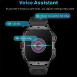 QX11 1.96 inch BT5.2 Smart Sport Watch, Support Bluetooth Call / Sleep / Blood Oxygen / Heart Rate / Blood Pressure Health Monitor