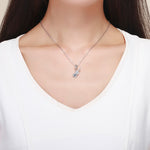 S925 Pure Silver Violin With Zircon DIY Pendant Accessories