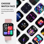 GTS5 2.0 inch Fitness Health Smart Watch, BT Call / Heart Rate / Blood Pressure / MET / Blood Glucose