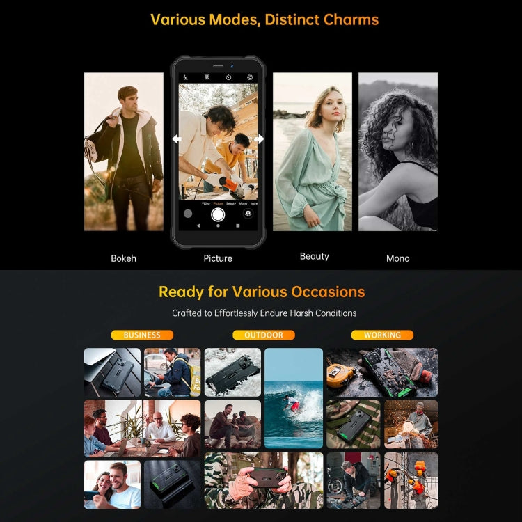 Oukitel WP32, IP68/IP69K, 5.93 inch Android 13 Unisoc Tiger T606 Octa-core, NFC, OTG, Network: 4G, 4GB+128GB