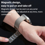 سوار ساعة من الفولاذ المقاوم للصدأ بسلسلة مضفرة مع إبزيم مغناطيسي، لساعات Apple Watch SE 40mm، Apple Watch SE 44mm، Apple Watch Series 6 40mm، Apple Watch Series 6 44mm، Apple Watch Series 5 44mm، Apple Watch Series 5 40mm