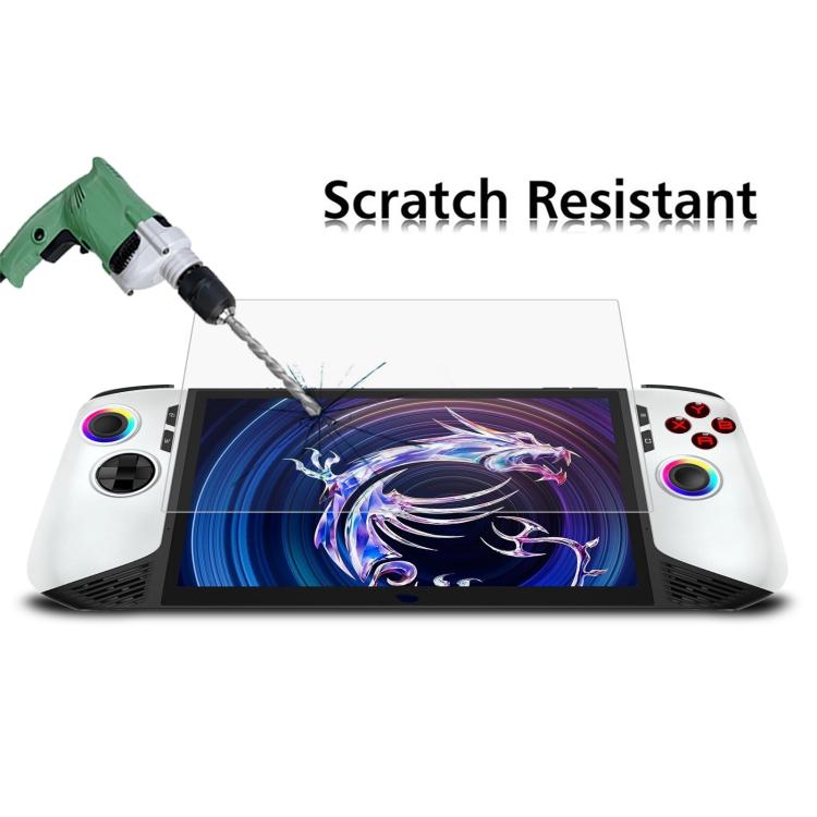 Film de protection en verre trempé anti-explosion 9H 0,3 mm, pour consoles de jeux MSI Claw 8 AI+ et MSI Claw 7 pouces