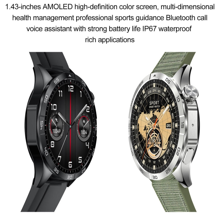 LEMFO HK4 Smartwatch mit 1,43 Zoll AMOLED-Rundbildschirm und Unterstützung für Bluetooth-Anrufe