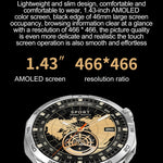 LEMFO HK4 Smartwatch mit 1,43 Zoll AMOLED-Rundbildschirm und Unterstützung für Bluetooth-Anrufe