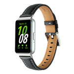 Pointed Tail Genuine Leather Watch Band, For Samsung Galaxy Fit 3