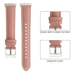 Pointed Tail Genuine Leather Watch Band, For Samsung Galaxy Fit 3