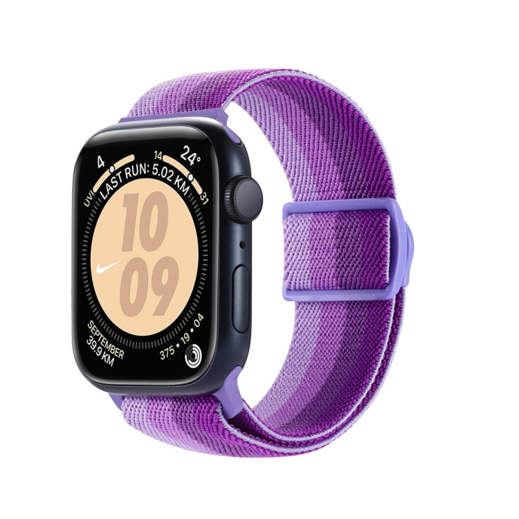 سوار ساعة نايلون بقفل كبس بنمط ألياف الكربون، لساعة Apple Watch SE 2023 مقاس 40 مم، لساعة Apple Watch Ultra 2 مقاس 49 مم، لسلسلة Apple Watch 9 مقاس 45 مم