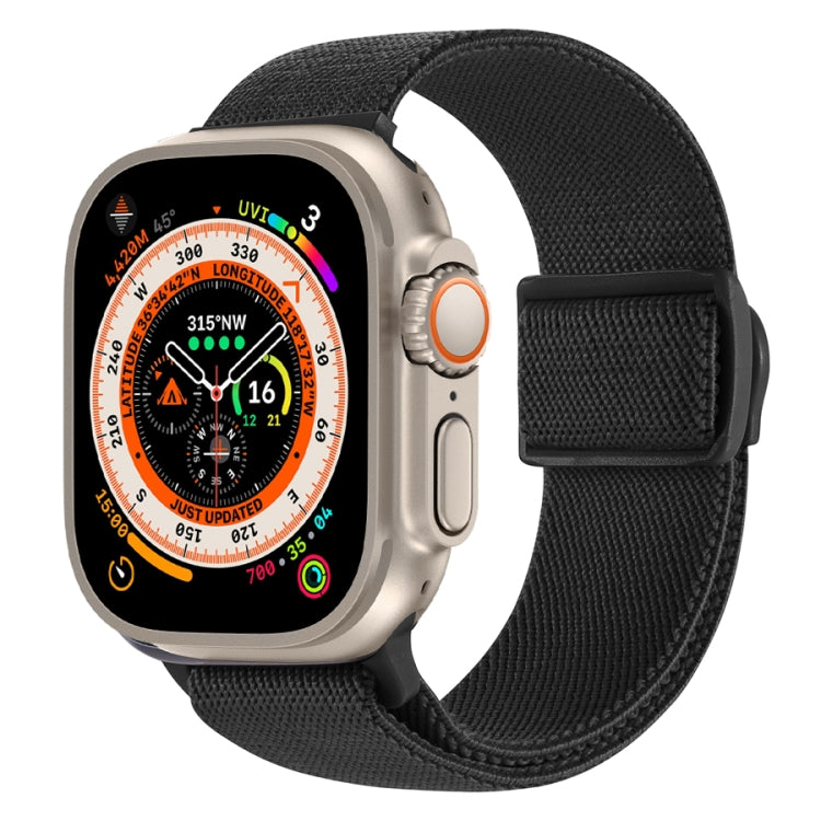 سوار ساعة نايلون بقفل كبس بنمط ألياف الكربون، لساعة Apple Watch SE 2023 مقاس 40 مم، لساعة Apple Watch Ultra 2 مقاس 49 مم، لسلسلة Apple Watch 9 مقاس 45 مم