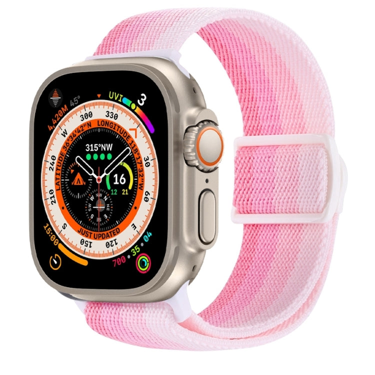 سوار ساعة نايلون بقفل كبس بنمط ألياف الكربون، لساعة Apple Watch SE 2023 مقاس 40 مم، لساعة Apple Watch Ultra 2 مقاس 49 مم، لسلسلة Apple Watch 9 مقاس 45 مم