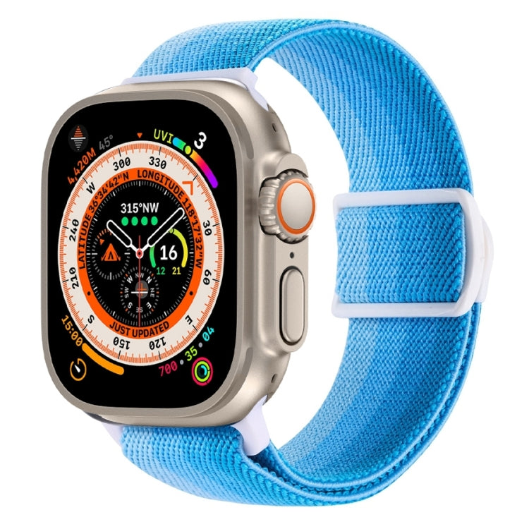 سوار ساعة نايلون بقفل كبس بنمط ألياف الكربون، لساعة Apple Watch SE 2023 مقاس 40 مم، لساعة Apple Watch Ultra 2 مقاس 49 مم، لسلسلة Apple Watch 9 مقاس 45 مم