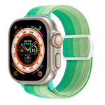 سوار ساعة نايلون بقفل كبس بنمط ألياف الكربون، لساعة Apple Watch SE 2023 مقاس 40 مم، لساعة Apple Watch Ultra 2 مقاس 49 مم، لسلسلة Apple Watch 9 مقاس 45 مم