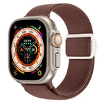 سوار ساعة نايلون بقفل كبس بنمط ألياف الكربون، لساعة Apple Watch SE 2023 مقاس 40 مم، لساعة Apple Watch Ultra 2 مقاس 49 مم، لسلسلة Apple Watch 9 مقاس 45 مم