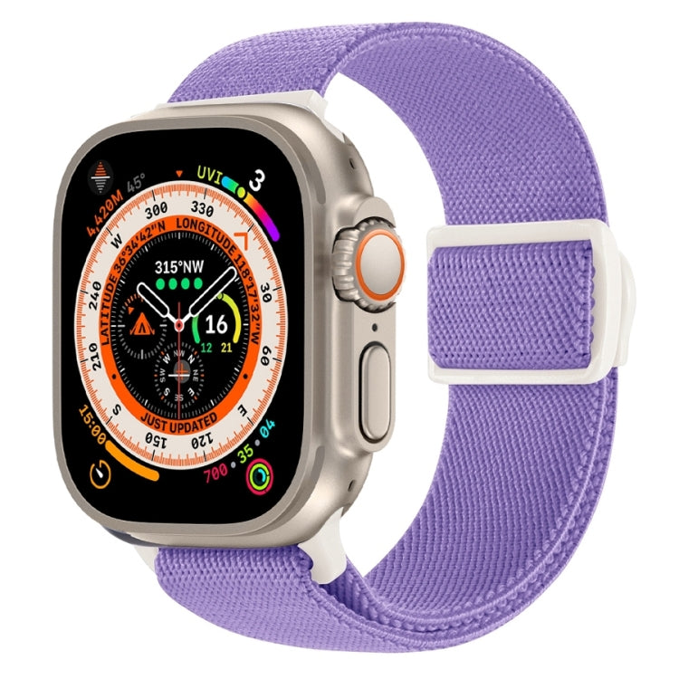 سوار ساعة نايلون بقفل كبس بنمط ألياف الكربون، لساعة Apple Watch SE 2023 مقاس 40 مم، لساعة Apple Watch Ultra 2 مقاس 49 مم، لسلسلة Apple Watch 9 مقاس 45 مم