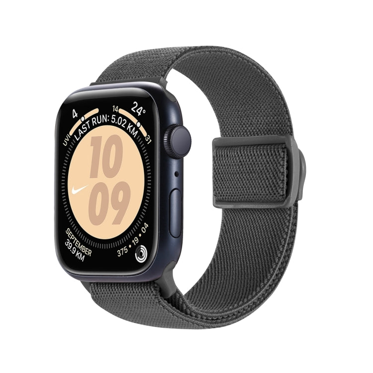 Carbon Fiber Texture Snap Buckle Nylon Watch Band, For Apple Watch 38mm