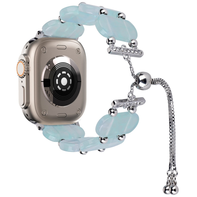 Resin Retractable Chain Watch Band, For Apple Watch Ultra 2 49mm, For Apple Watch Series 9 45mm
