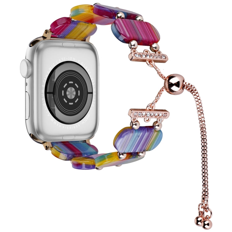 Resin Retractable Chain Watch Band, For Apple Watch Ultra 2 49mm, For Apple Watch Series 9 45mm