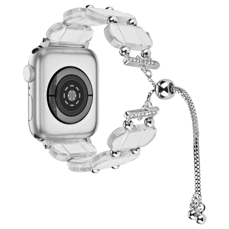 Resin Retractable Chain Watch Band, For Apple Watch Series 9 41mm, For Apple Watch Ultra 49mm