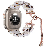 Resin Retractable Chain Watch Band, For Apple Watch Series 9 41mm, For Apple Watch Ultra 49mm