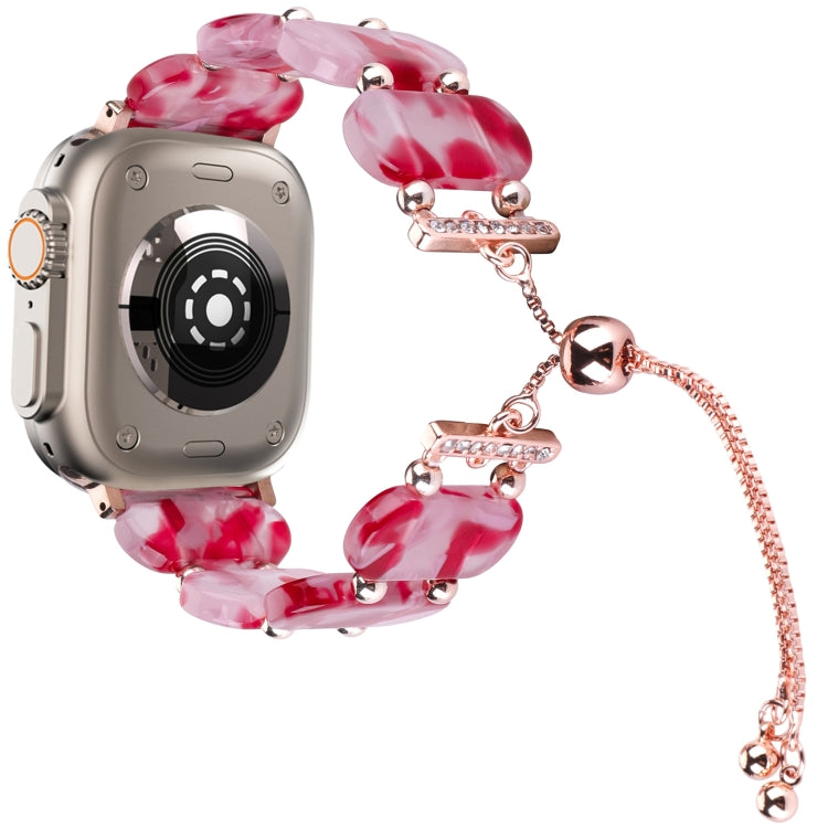 Resin Retractable Chain Watch Band, For Apple Watch Series 9 41mm, For Apple Watch Ultra 49mm