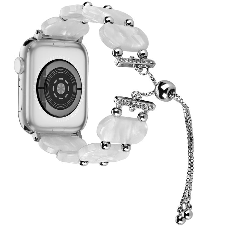 Resin Retractable Chain Watch Band, For Apple Watch Series 8 41mm, For Apple Watch Series 8 45mm
