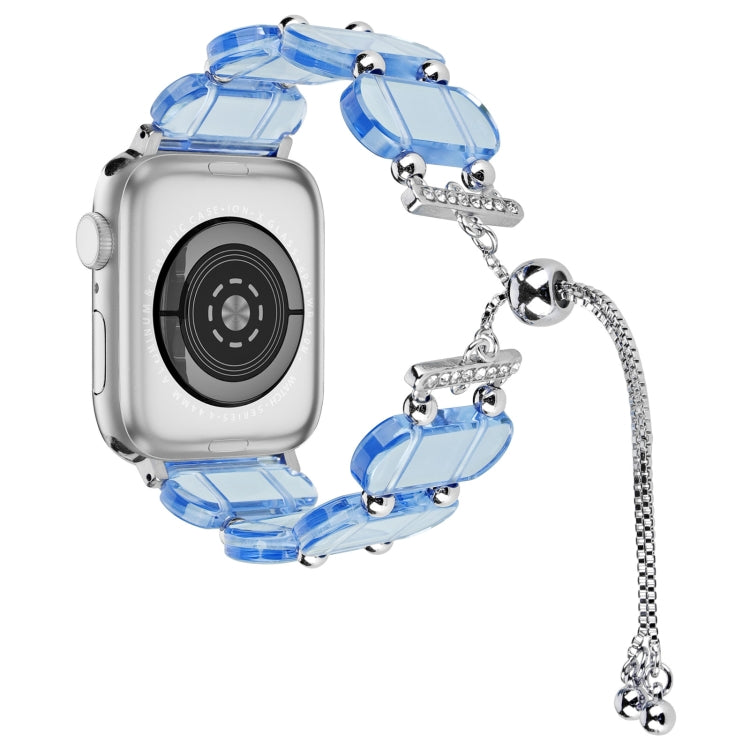 Resin Retractable Chain Watch Band, For Apple Watch Series 6 40mm, For Apple Watch Series 6 44mm
