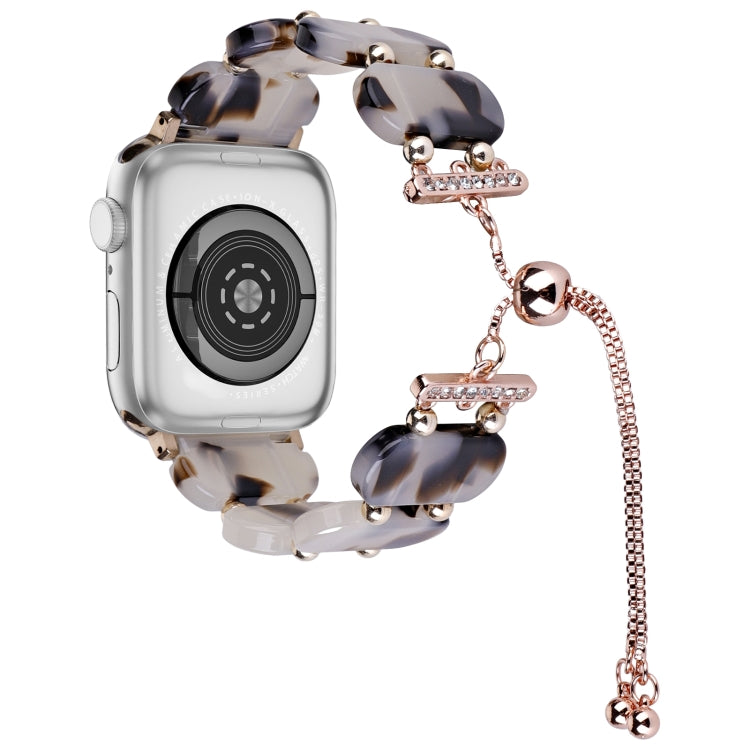 Resin Retractable Chain Watch Band, For Apple Watch Series 6 40mm, For Apple Watch Series 6 44mm