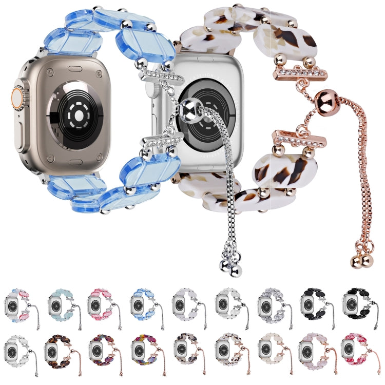Resin Retractable Chain Watch Band, For Apple Watch SE 2022 40mm, For Apple Watch SE 2022 44mm