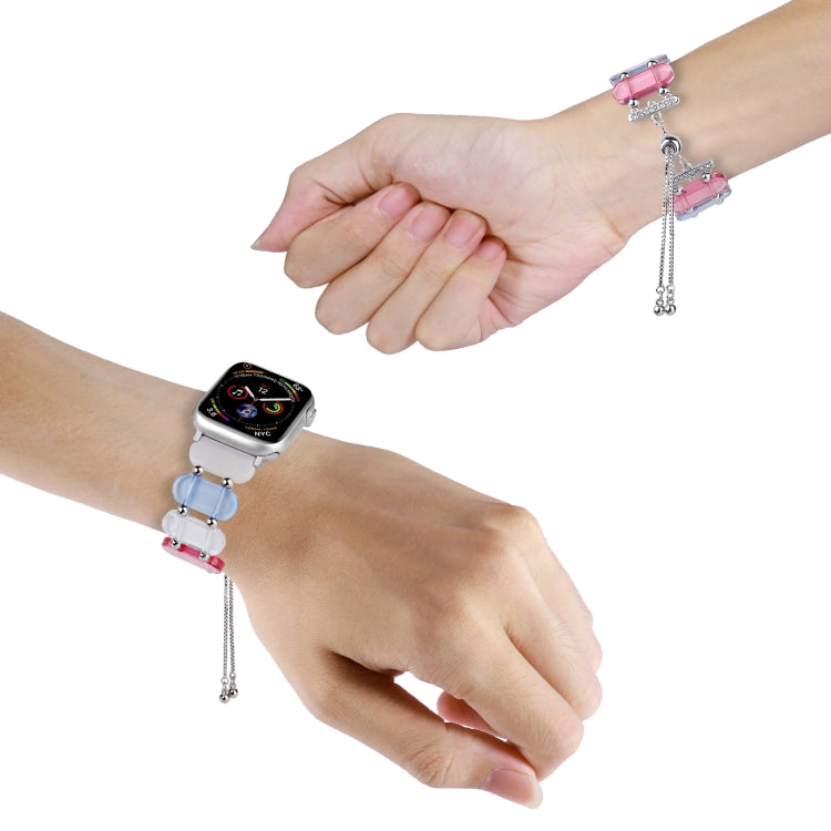 Resin Retractable Chain Watch Band, For Apple Watch Series 4 44mm, For Apple Watch Series 4 40mm