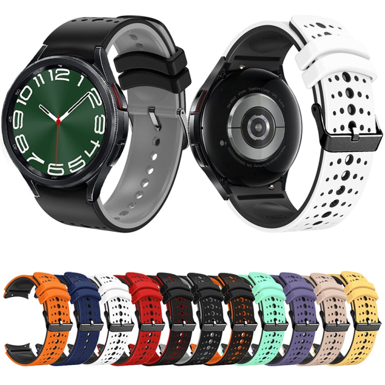 Two Color Silicone Watch Band, For Samsung Galaxy Watch 6